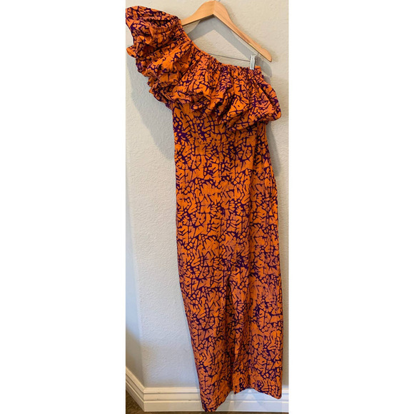 NEW SIKA Uma Printed One-Shoulder Dress (US Size 4   = UK Size 8) - Picture 6 of 8